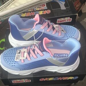 Skechers Kids' Blue and Pink Sneakers